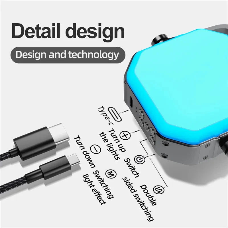 Luz de relleno de vídeo RGB a todo Color, iluminación de tienda Ambiant, aplicación inteligente regulable, sincronización de música, lámpara de recogida de ahorro de energía