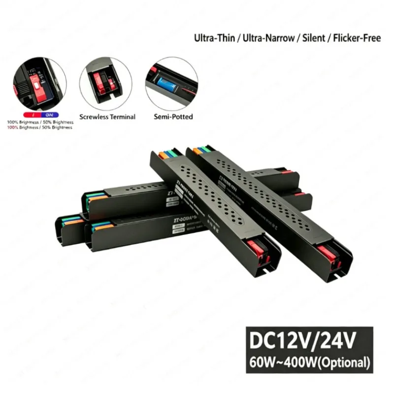 AC 220V to DC 12V 24V Switching Power Supply Lighting Transformers 60W 100W 200W 300W 400W Adapter Driver For Led Strip Lights