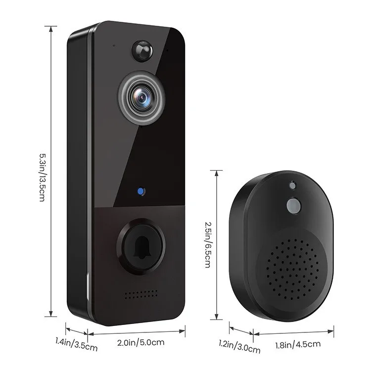 720p Tuya APP Wireless WIFI Doorbell Support  Intercom Video Door Phone With Indoor Chime Visual Doorviewer