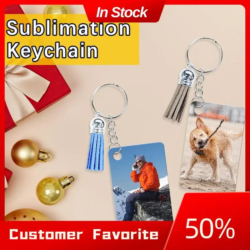 

AT03 Top Metal Sublimation Keychain Blanks Double Sided Sublimation Blanks Keychain Blanks Rectangle