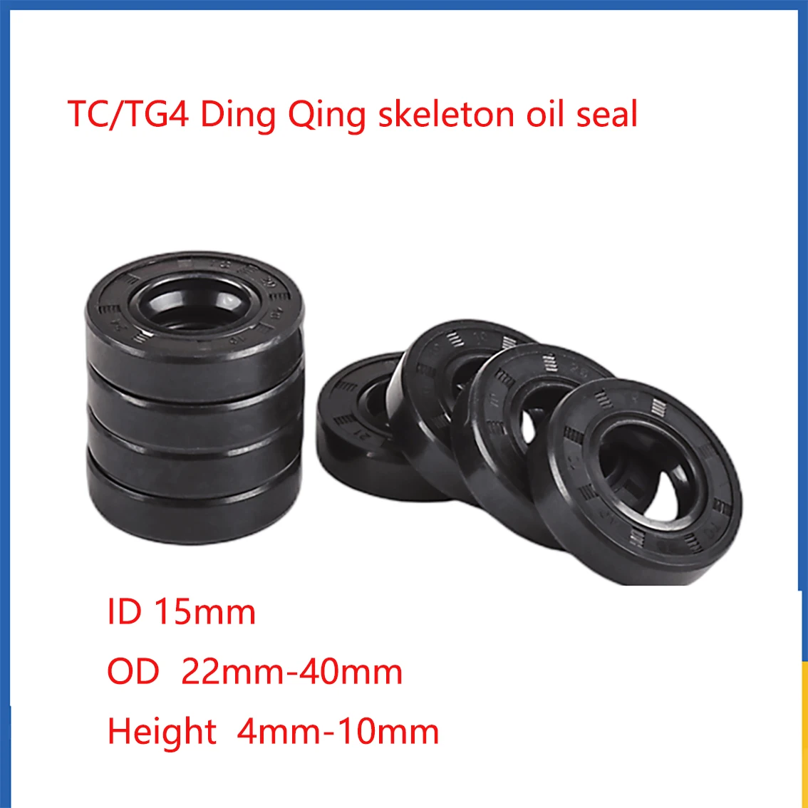 id-15-мм-Черный-каркас-tc-fb-tg4-nbr-Сальник-вала-из-нитриловой-резины-Внешний-диаметр-22-25-26-27-28-30-40-мм-Толщина-4-мм-10-мм