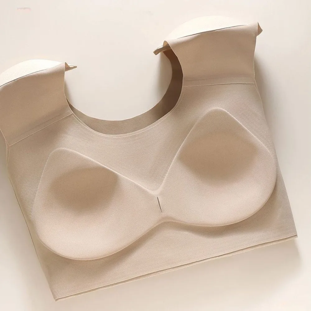 Invisible Right-angled Shoulder Underwear Anti-sagging Wireless Shoulder Pad Bra Lingerie Thin Seamless Bra Girls Shapewear