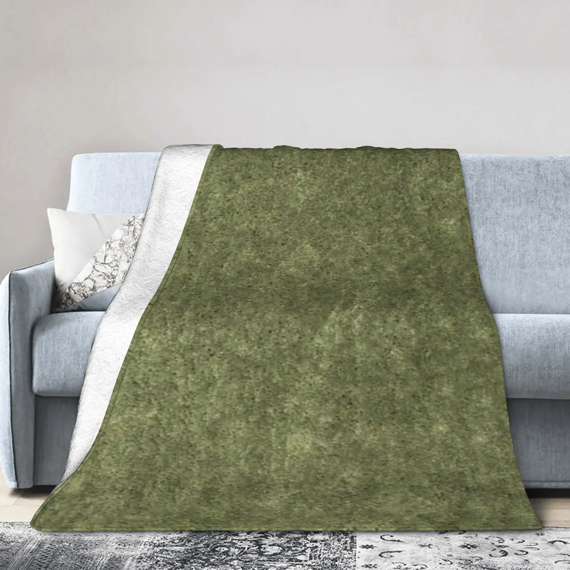 Relax Grass Battlemat Grassland Land Greenery Blanket Stuff Room Decorative  Throw Blankets Warm Velvet for Bedroom
