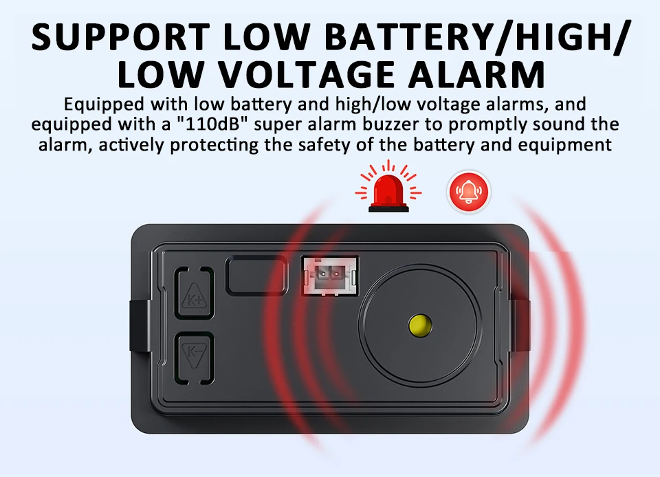 VT8b DC-Batterie-Voltmeter DC 8V-120V Kapazitätsanzeige-Messgerät Lithium LiFePO4 Blei-Säure-Batterietester für Elektrofahrzeuge – Detail 5