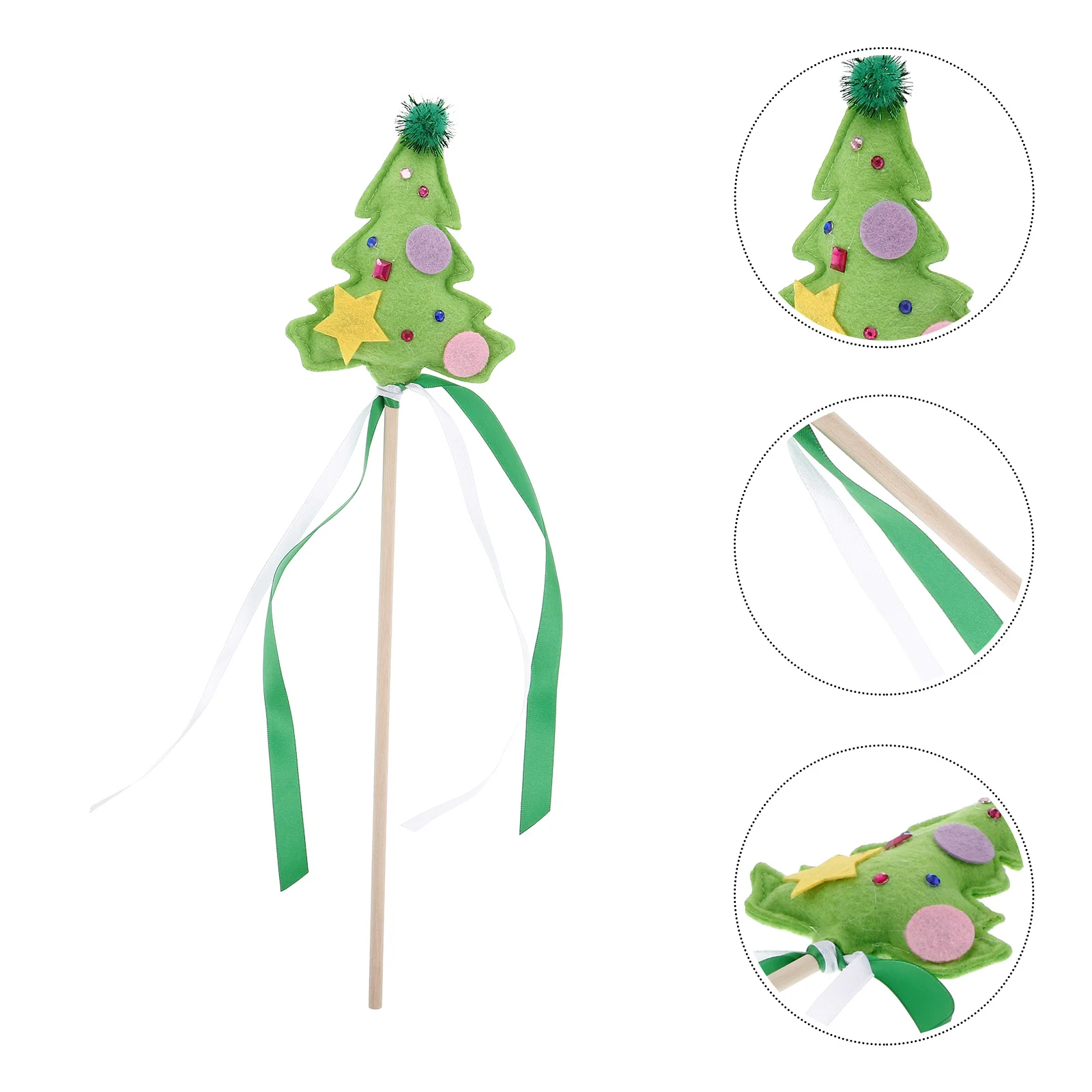 

Party Accessory Fairy Wand Christmas Tree Shape Ideal for Stage Performance Holiday Celebration Dress Up Costume Prop