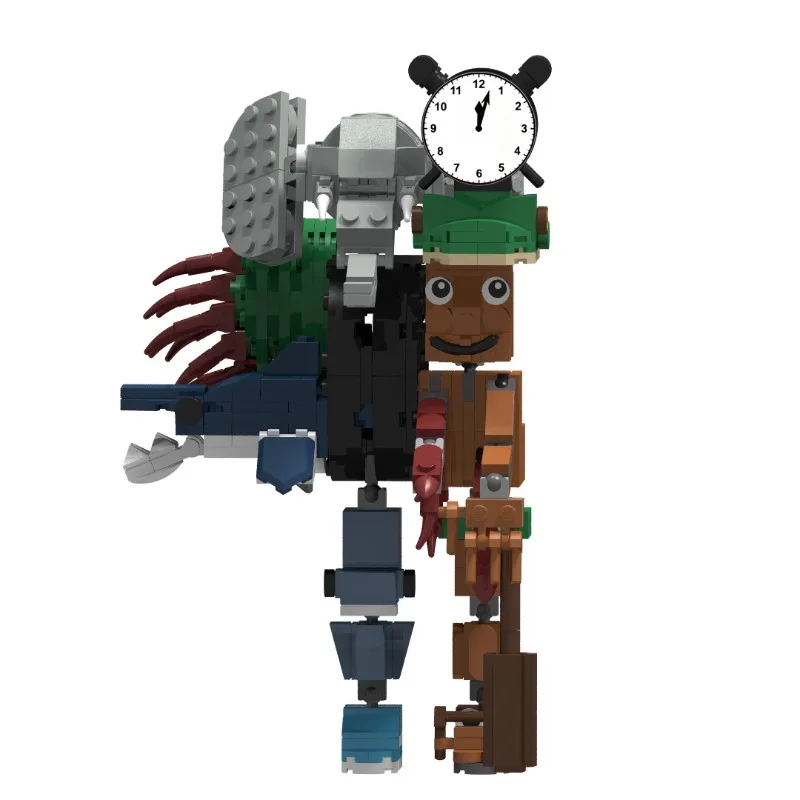 391PCS Mythical Titan Building Kit - AI-Inspired Stickman Fusion Model for Teens & Adults Challenging DIY Gift with Manual