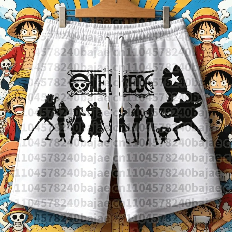 One Piece Luffy Printed Shorts for Men and Women, Loose Summer Sweat Absorbing and Breathable Sports Shorts
