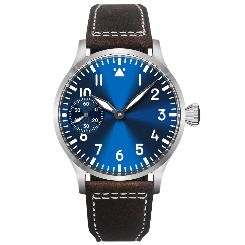 Corgeut 17 Jewels Mechanical Hand Winding Sapphire Wristwatch Seagull 3600 Movement 6497 Leather Sport Luminous Luxury Man Watch