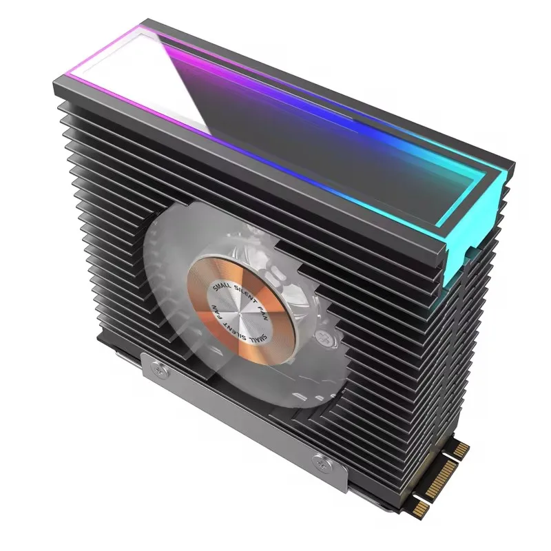 

ICE Whale S50 M.2 SSD 2280 Heat Sink Dual Fan Solid State Drive Cooler Thousand Layer Mirror ARGB Aura Sync