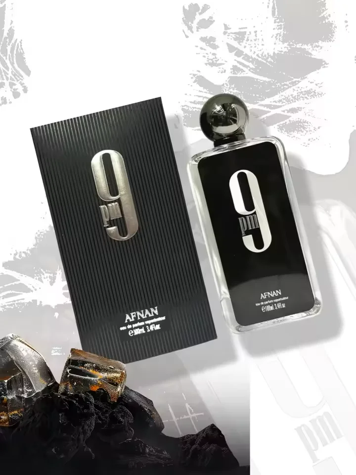 

100ml AFNAN 9PM High-Quality Men's Perfume - Sophisticated Middle Eastern Scent with Long-lasting Aroma and Woody Notes