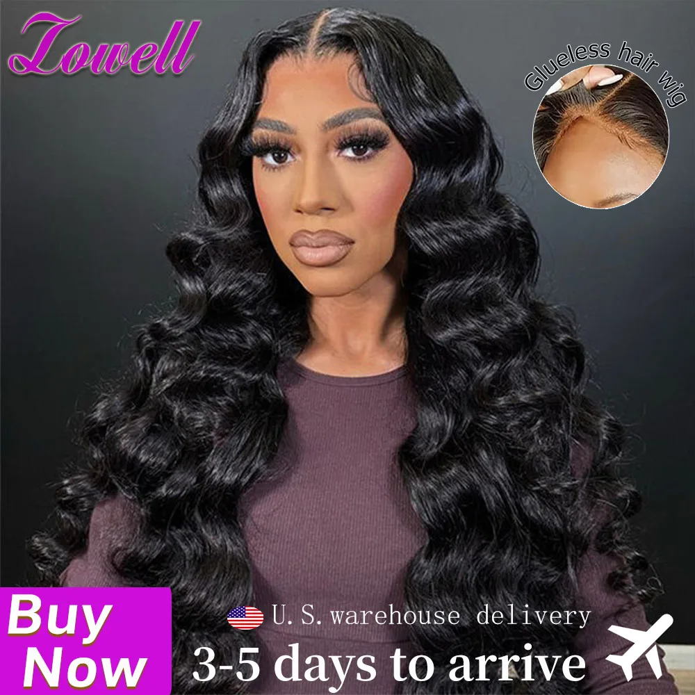 

Натуральный парик Lowell Natural Color 1B из человеческих волос, готовый к ношению, с эффектом Body Wave, 4x4, 5x5, предварительно прорезанный, без клея, с свободной линией роста волос, предварительно нарезанный.