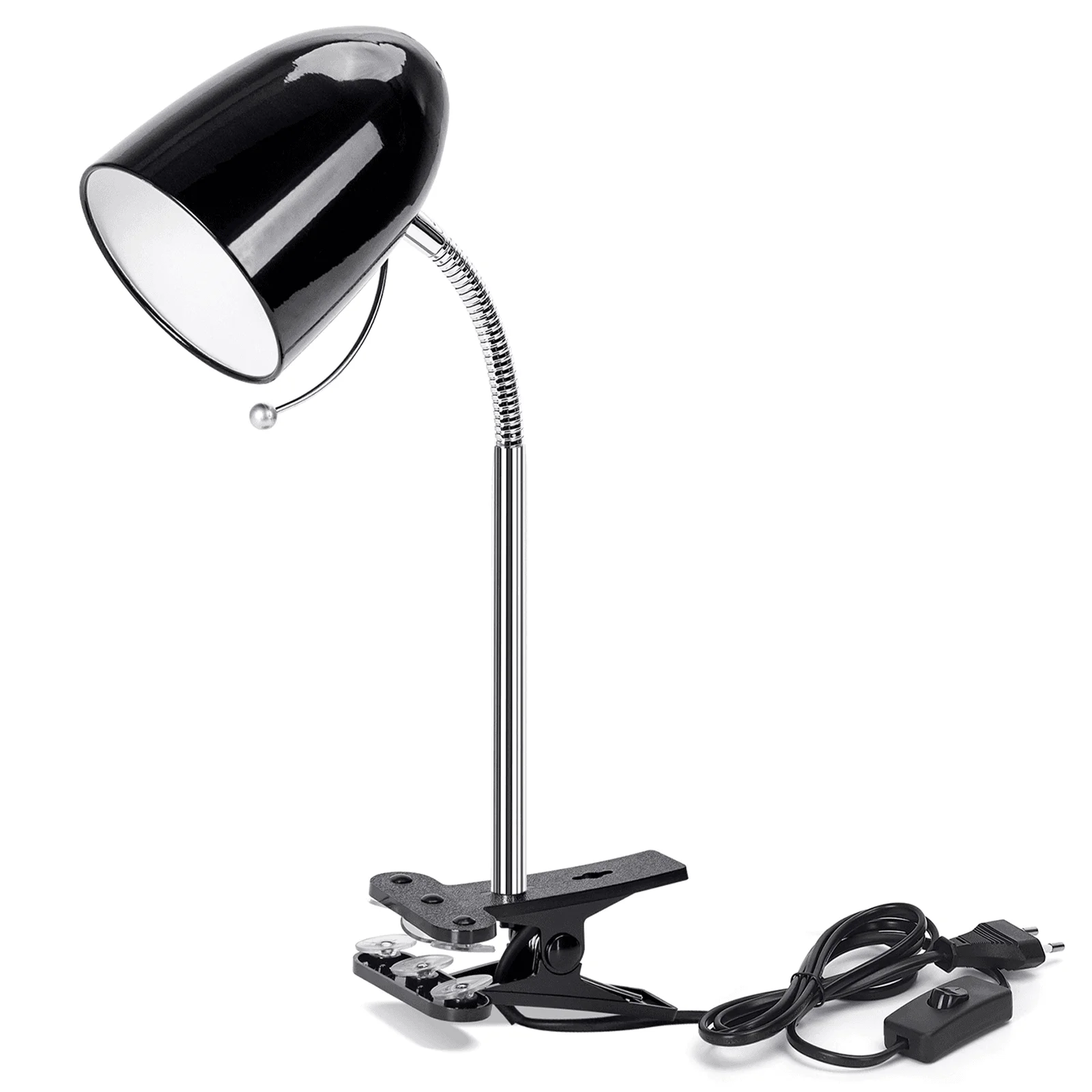 مصباح مكتب من Aigostar مع مشبك عتيق ، مشبك مصباح بدون لمبة ، مكتب ليد مرن مع مشبك سرير متوافق مع مصابيح إضاءة E27 (بحد أقصى.! V) ، كابل القراءة