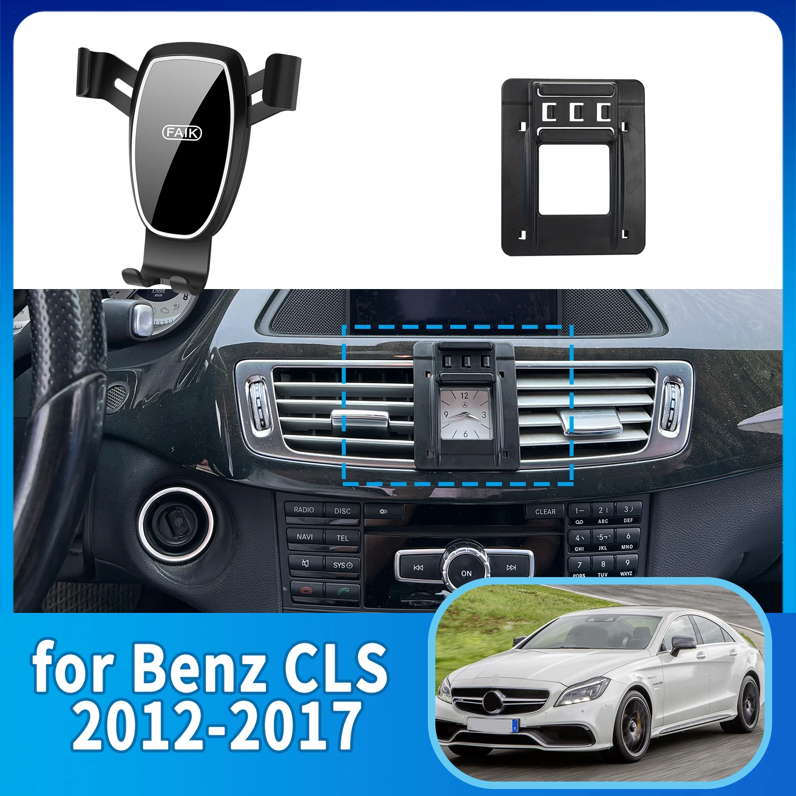 

Car Mobile Phone Holder for Mercedes Benz CLS W218 C218 X218 350 2012~2017 Accessories GPS Bracket Navigation Stand Auto