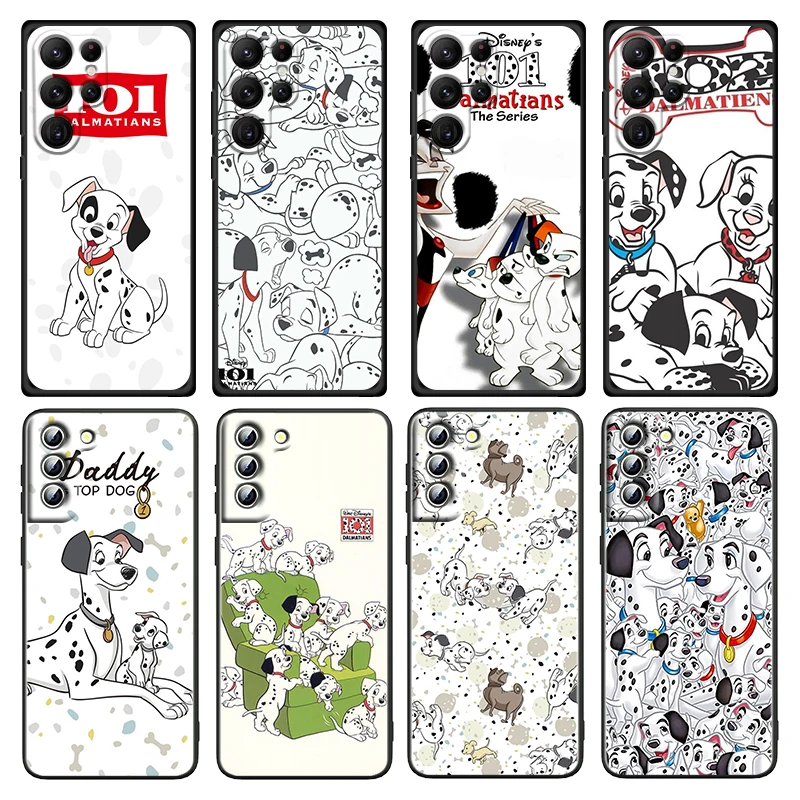 Disney Anime 101 Dalmatians Phone Case For Samsung Galaxy S22 S21 S20 Ultra Plus Pro S10 S9 S8 S7 Silicone Soft Black Cover