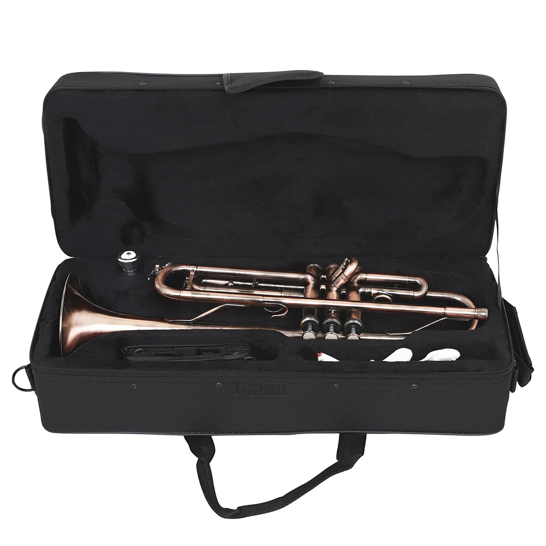 SLADE Bb trompeta profesional B trompeta plana cuerpo de latón trompeta instrumento Musical de latón con estuche accesorios para boquilla