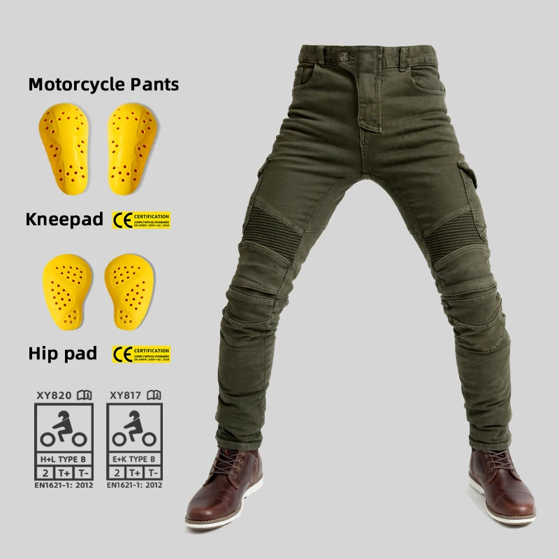 Motorcycle Jeans Pantalones Motocicleta Riding Motocross Trousers Rider Four Seasons Casual Pants Detachable Protective Gear
