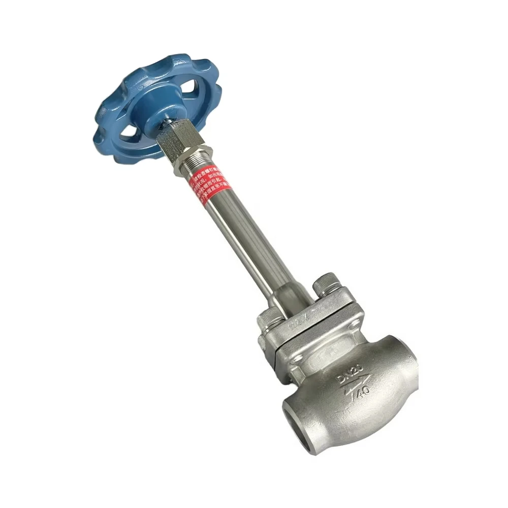 DJ61F-40P Cryogenic Long Stem DN20 Shut Off Globe Valve For Bulk Storage Tank