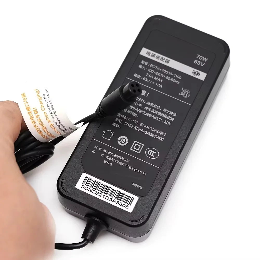 Original Charger 63V 1.1A 70w 2nd For Ninebot Mini and Pro Balance Car Self-Balancing Scooter Power Adapter With Cable Parts