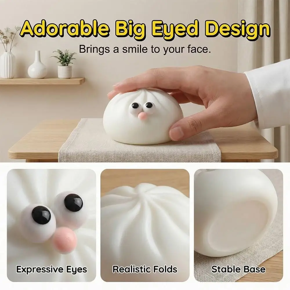 Gift Soft Dumplings Squishy Slow Resilience Fidget Squishy Squeeze Decompression Dough For Stress Anxiety Relief