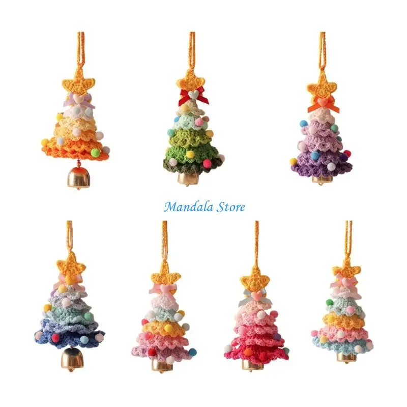 

U2JC Handwoven Christmas Tree Hanging Ornament Holiday Auto Decoration Hanging