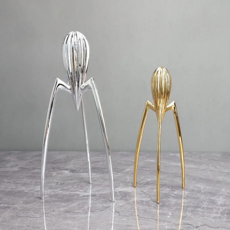 Modern  Home Decor Light Luxury Electroplated Metal Ornament Model Room Office Livingroom Entrance Cabinet Husehold Decoration