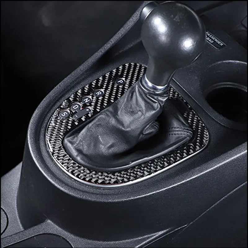 For SEAT Leon Mk2 1P 2008-2012 Soft Carbon Fiber Car Central Control Gear Shift Indicator Panel Sticker Trim Car Accessories view 3