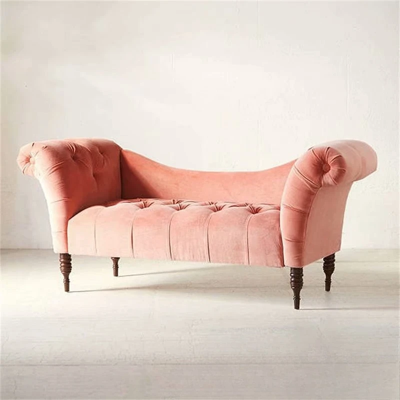 Concubine beauty couch living room fabric buckle sofa recliner beauty salon leisure