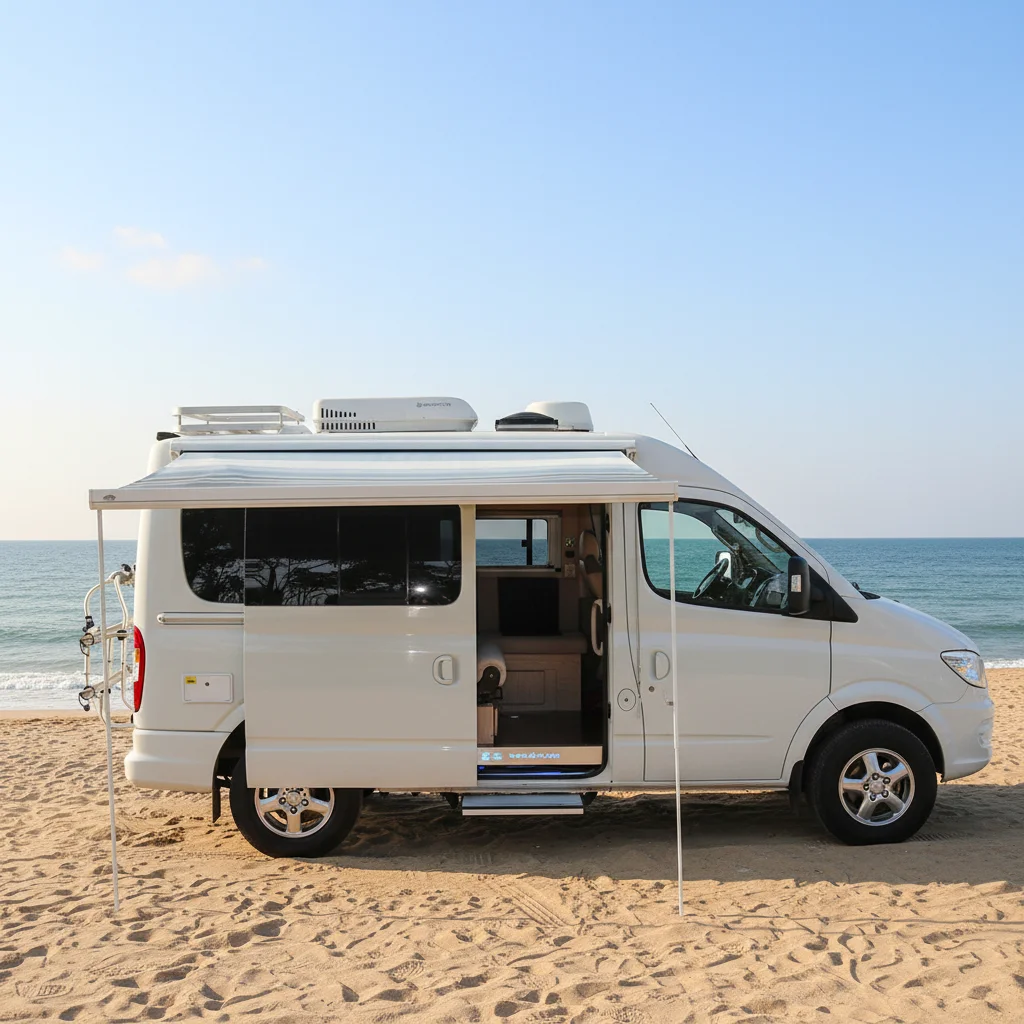 

RV Awning with 12V DC Electric Motor for RV Camper Motorhome and DIY for Recreational Vehicles Expedition Trucks Campers