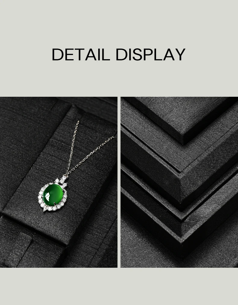 Oirlv Schwarzes Seidenstoff-Schmuckdisplay-Set, Mehrfach-Organizer für Halsketten, Ringe, Ohrringe, Edelsteine, für Ladentheken – Detail 8
