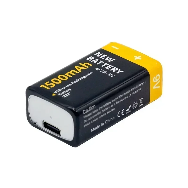 

9V 6F22 Micro USB Battery 1500mAh Rechargeable Li-ion Lithium Batteries for RC Helicopter Model KTV Microphone Toy Multimeter RC