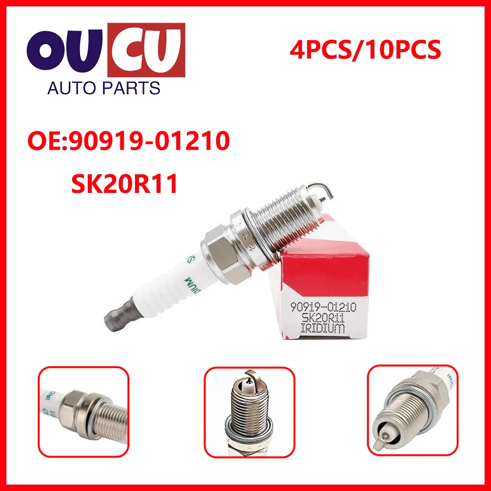 4/10pcs SK20R11 90919-01210 Japan Iridium spark plugs for Toyota Scion Camry RAV4 Tundra Lexus 4.7L/V8 9091901210