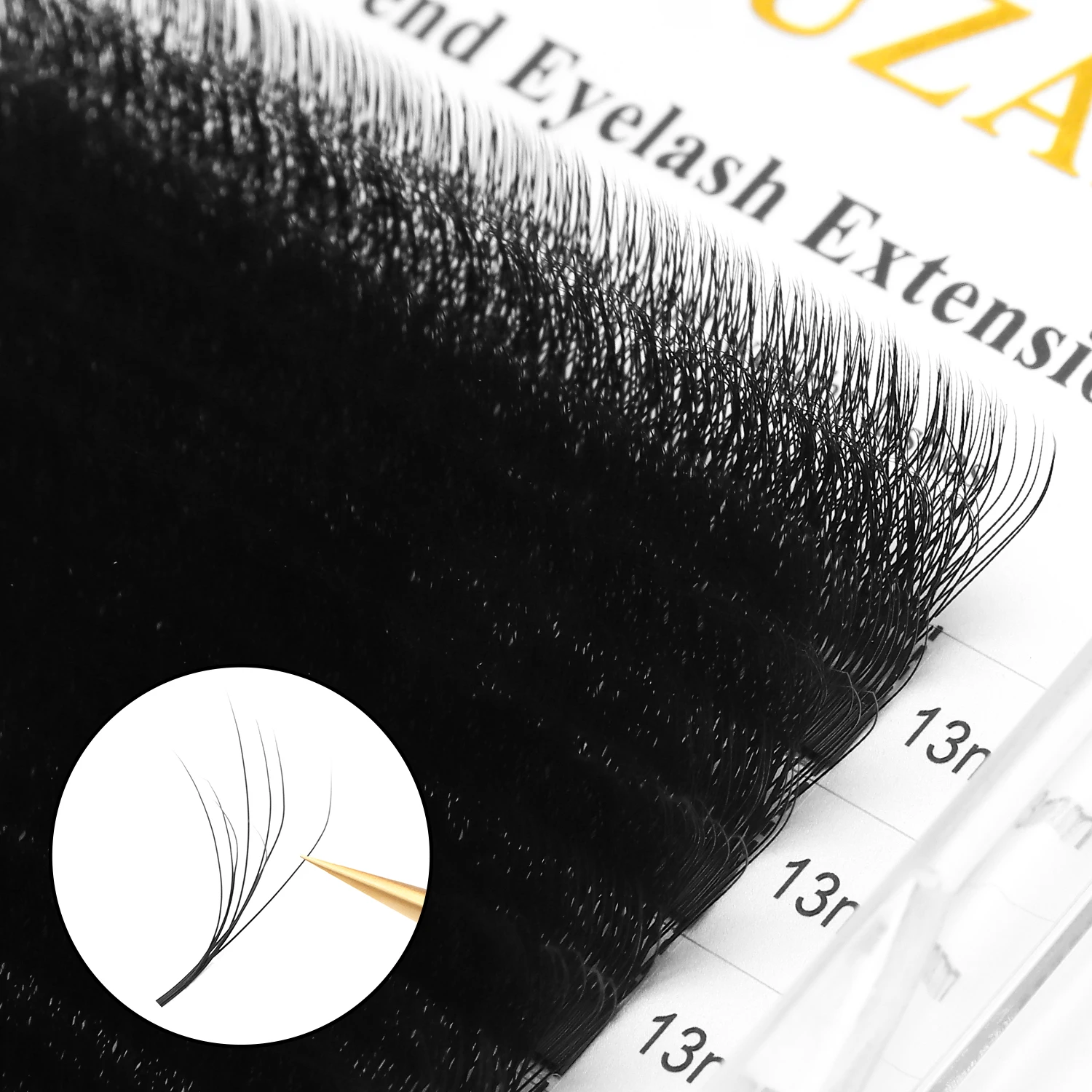 XIUSUZAKI طبقات مزدوجة 4D W على شكل رموش ملحقات C + D حليقة 4DW ملحقات الرموش الصناعية رموش حجم مسبقة الصنع #3