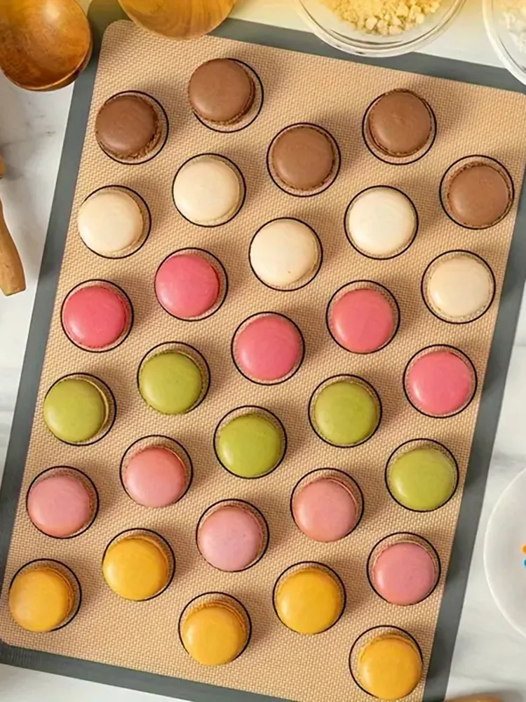 Silicone Baking Mat For Oven, Non-Stick Macaron Silicone Mat For Baking, Reusable Heat Resistant Half Sheet Baking Mat image 6