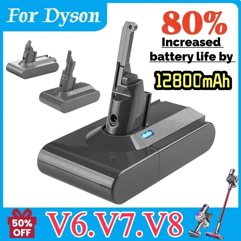 

Новая аккумуляторная батарея 21.6V 12800mAh Li-ion для пылесосов Dyson V6 V7 V8 Animal Pro, замена батареи.