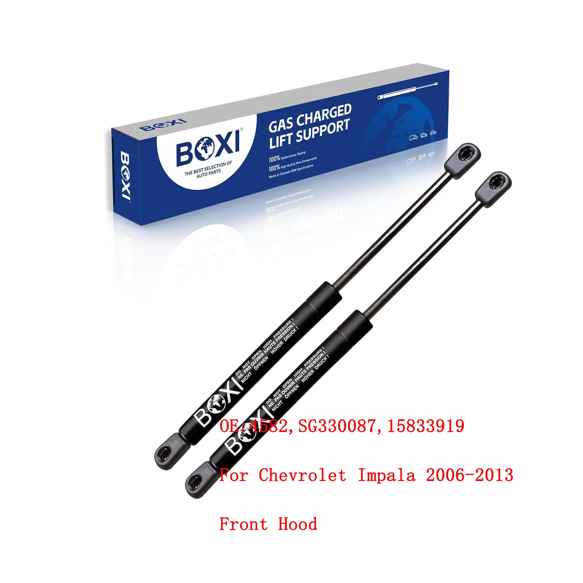 2Pcs Front Hood Lift Supports Struts 4582 SG330087 15833919 For Chevrolet Impala 2006 - 2013 Monte Carlo 2006 - 2007 Gas Springs