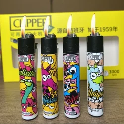 Clipper Open Flame Grinding Wheel Lighter Small and Inflatable Lighter Personalized Pattern Clipper Lighters Smoking Men's Gift