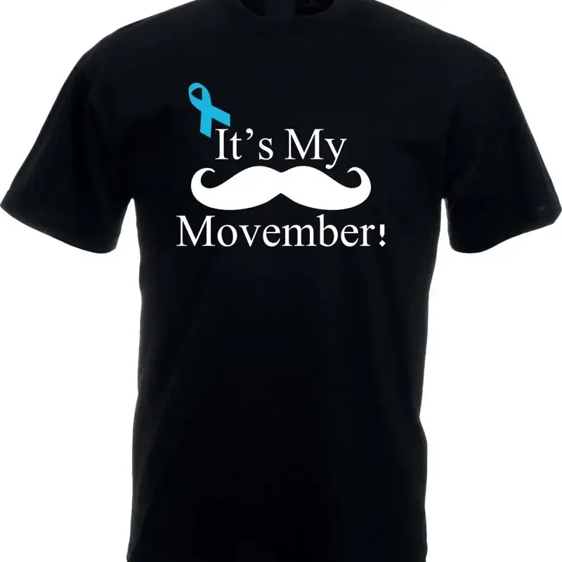 Movember T-Shirt,Mens Prostate Cancer Awareness Tee,Adults Mens Boys Novelty Tee