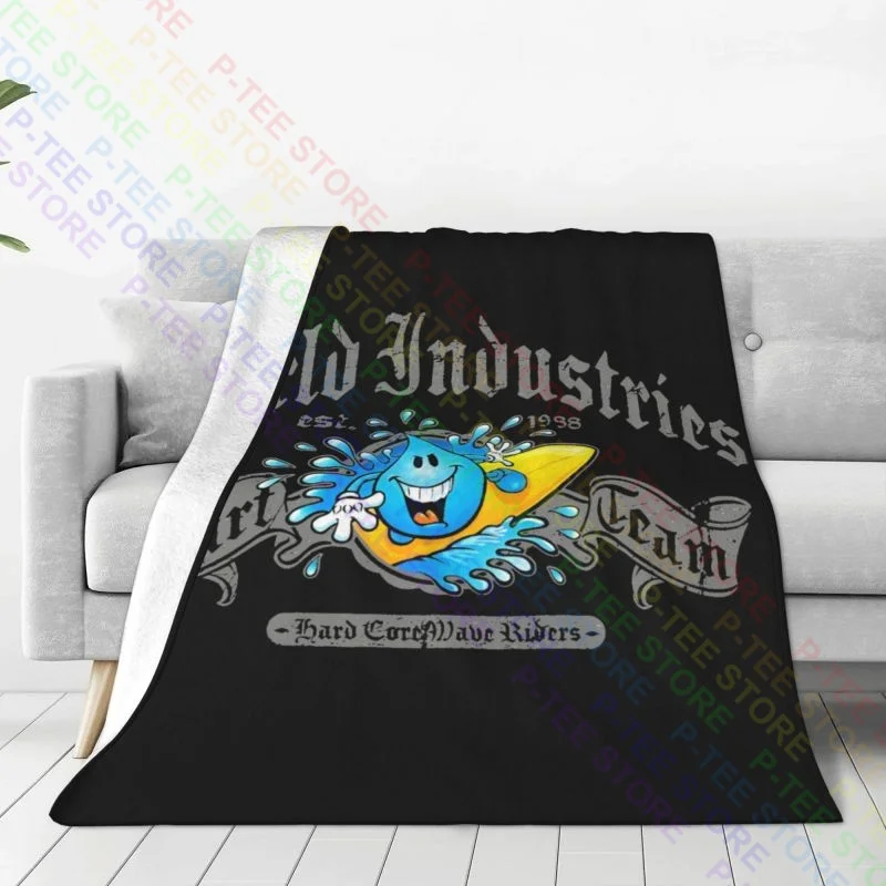 World Industries Skateboarding Wet Willy Graphic Logo Blanket Textile Sofa Bed Cover Blanket