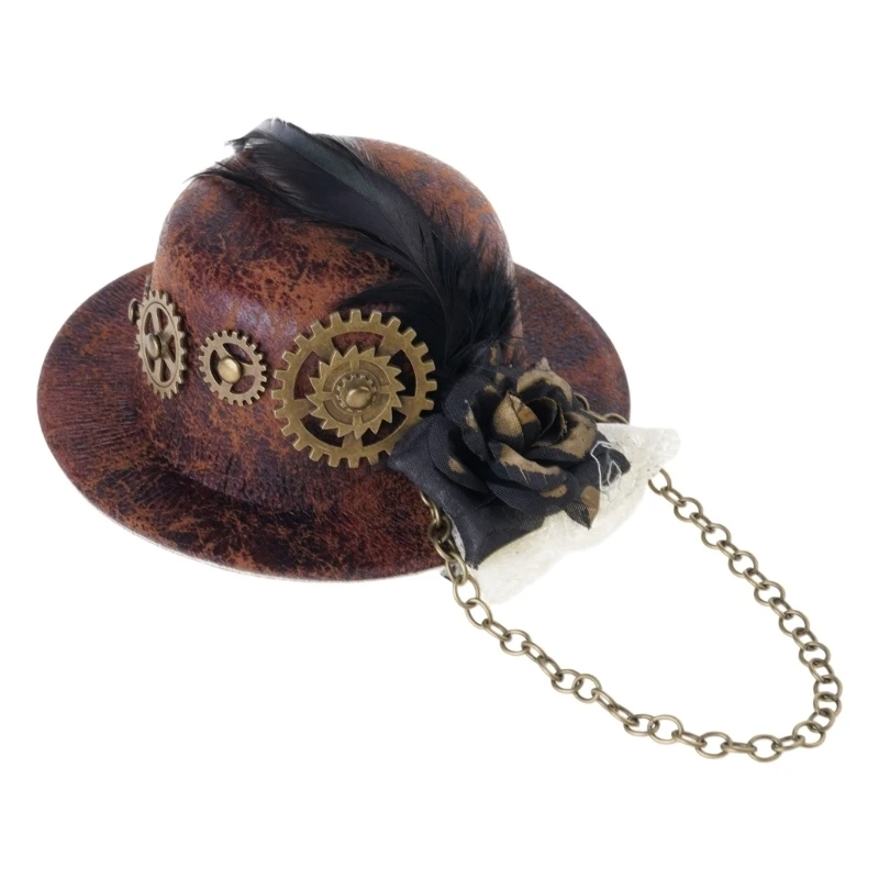 女性ハロウィンゴシックミニシルクハットスチームパンクギアチェ - Women'S Victorian Era Accessories のレビューと価格