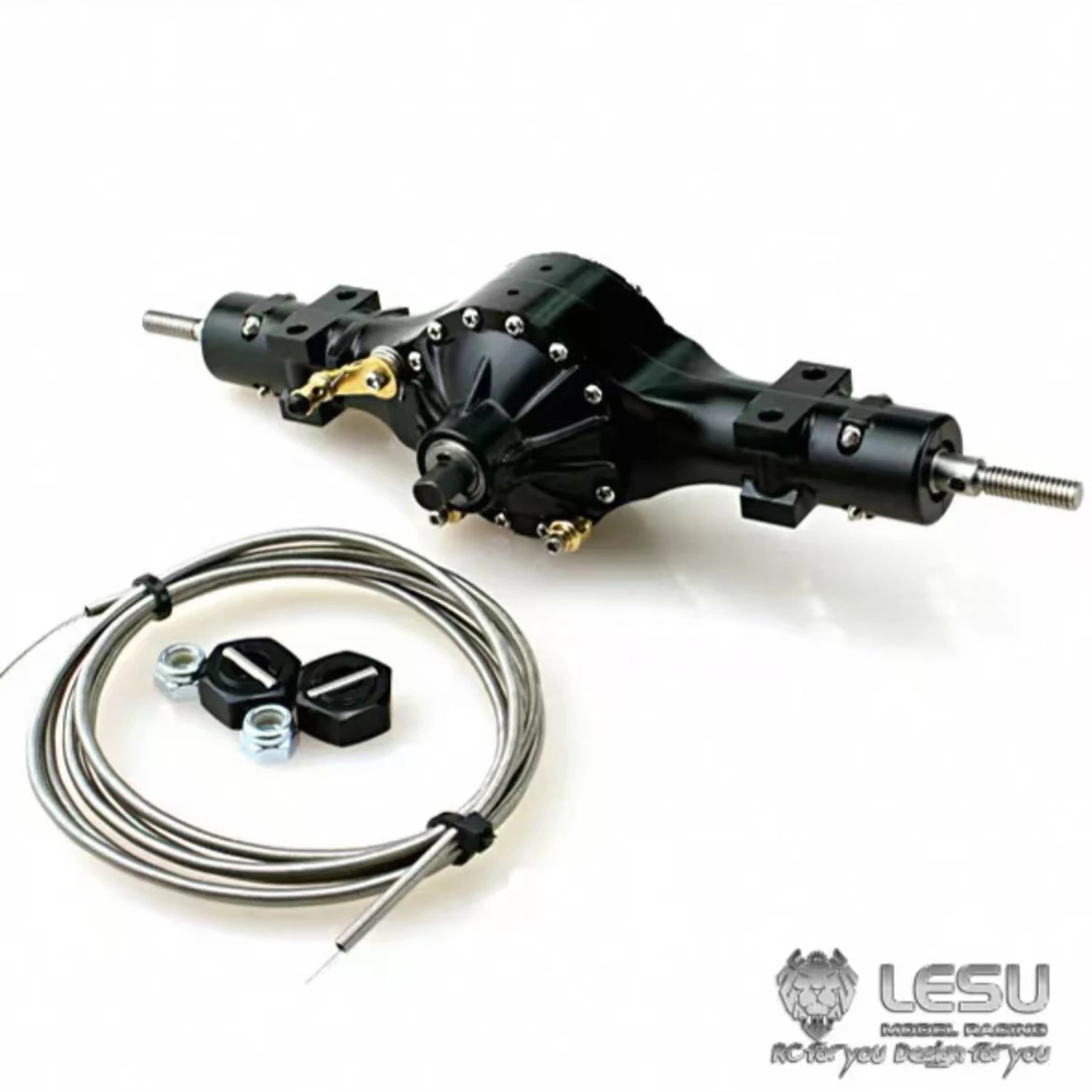 

Spare Parts LESU Metal Diff Lock Rear Axle 1/14 RC Tractor Truck Tamiyaya Model Q-9017 Outdoor Toys TH02056