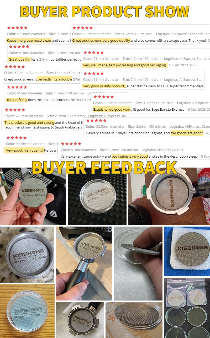 Wiederverwendbare Espresso Puck Sieb Filter Kontakt Dusche Mesh Für 51MM 54MM 58MM Breville Siebträger Barista Maschine Zubehör – Detail 5