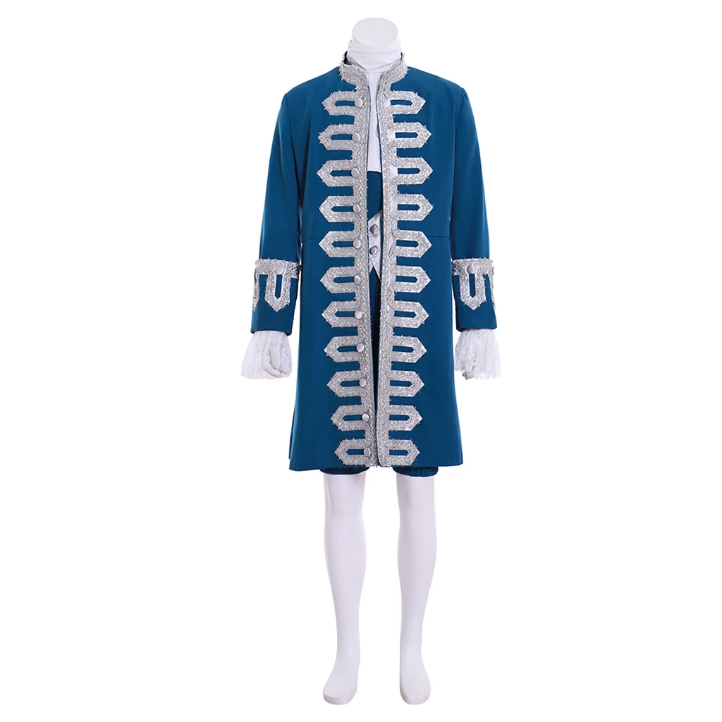 

Medieval 18th Century Court Suit Men's Rococo Blue Court Suit Colonial Victorian Nobleman Lord Costume Cosplay Outfit