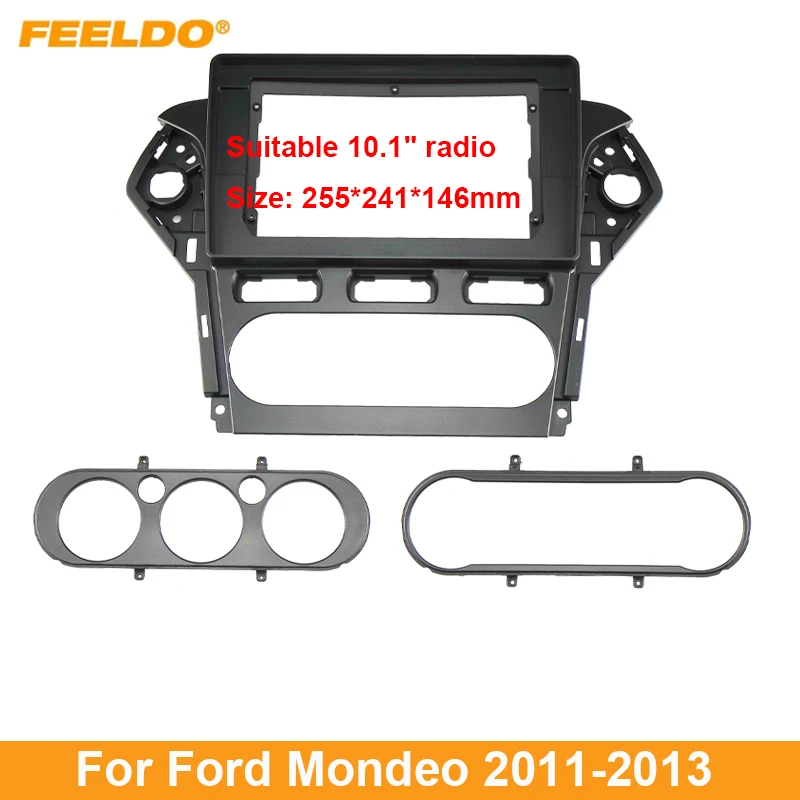 Car 10.1 Inch Audio Face Plate Fascia Frame For Ford Mondeo 11-13 2Din Big Screen Radio Stereo Panel Dash Mount Frame Kit