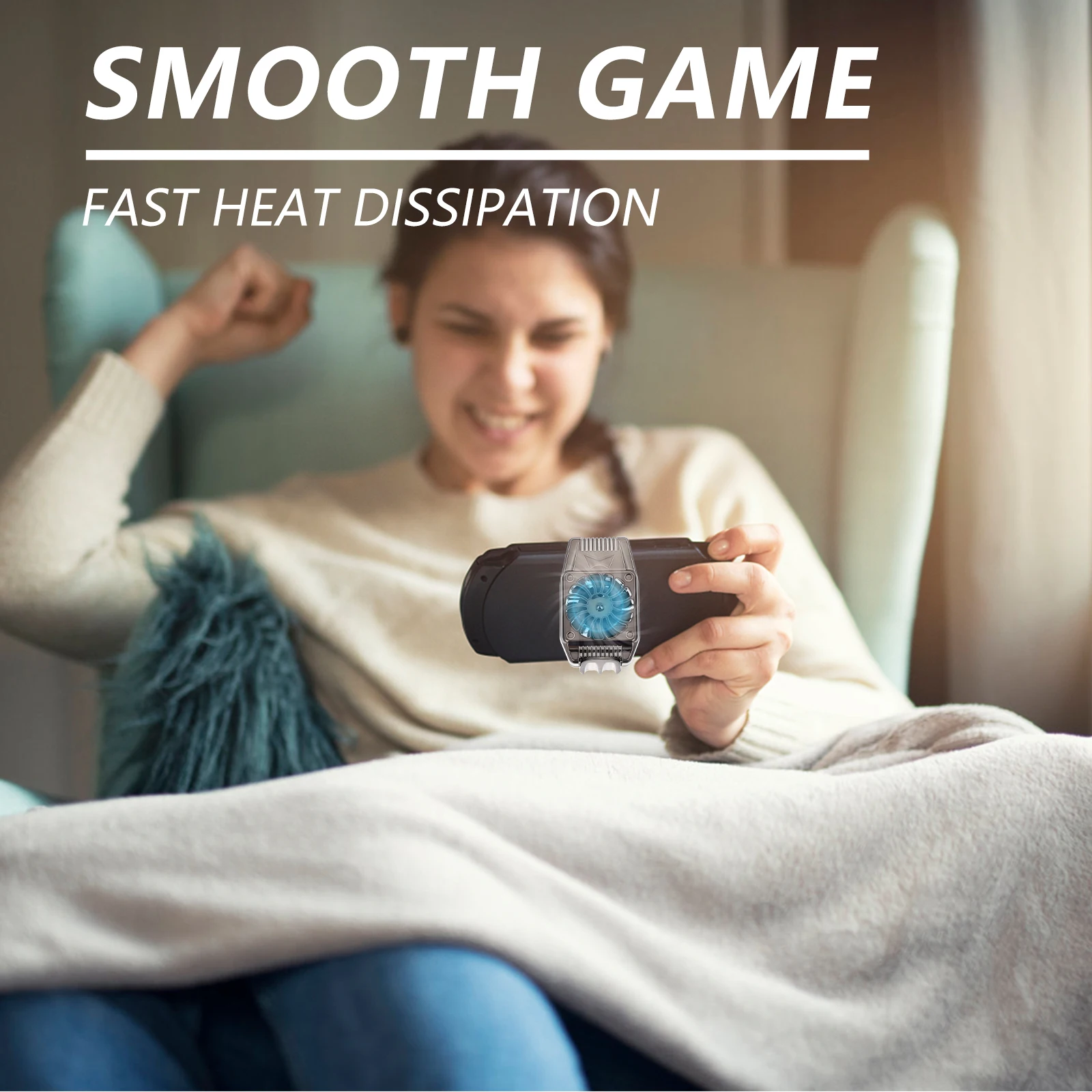 

Cell Phone Cellphone Radiator Cooler Portable Fans Intelligent for Heat Sink Abs Gaming Clip