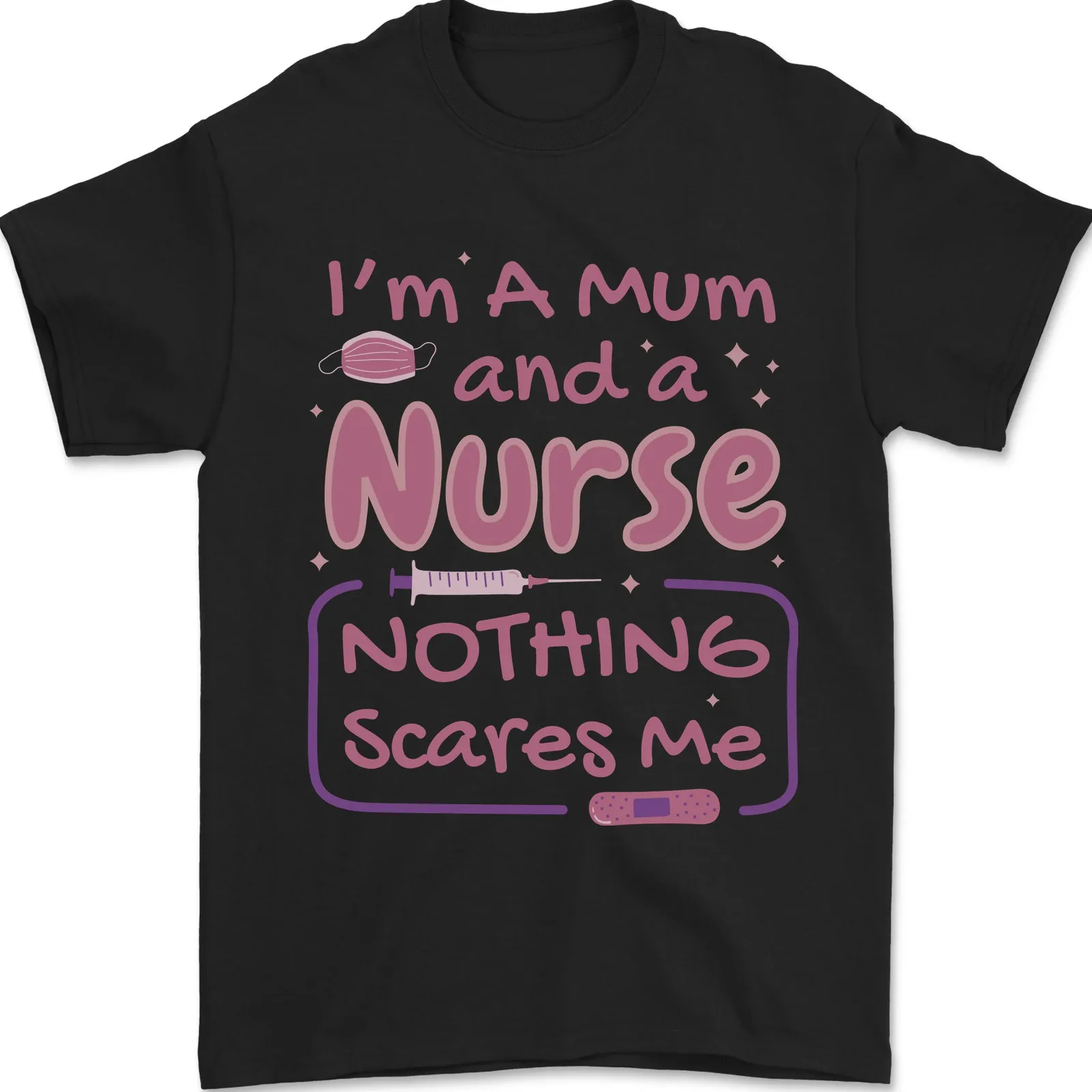 Funny Mother's Day Gift Men's Tee - Mum and Nurse  Cotton T-Shirt