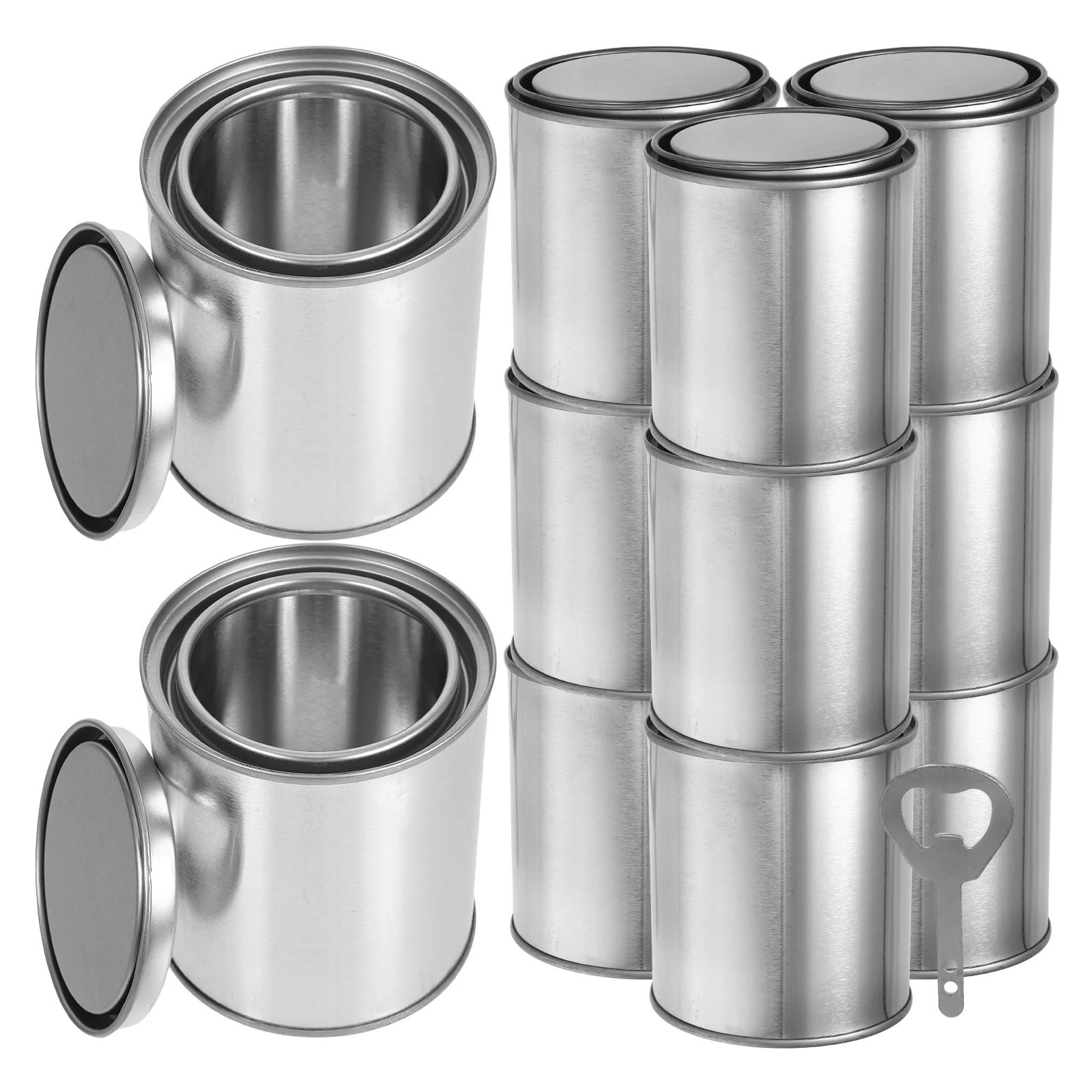 

Empty Paint Cans Quart Metal Containers Secure Lids Leftover Paint Storage Large Capacity Gallon Bucket Stainless Steel Mini