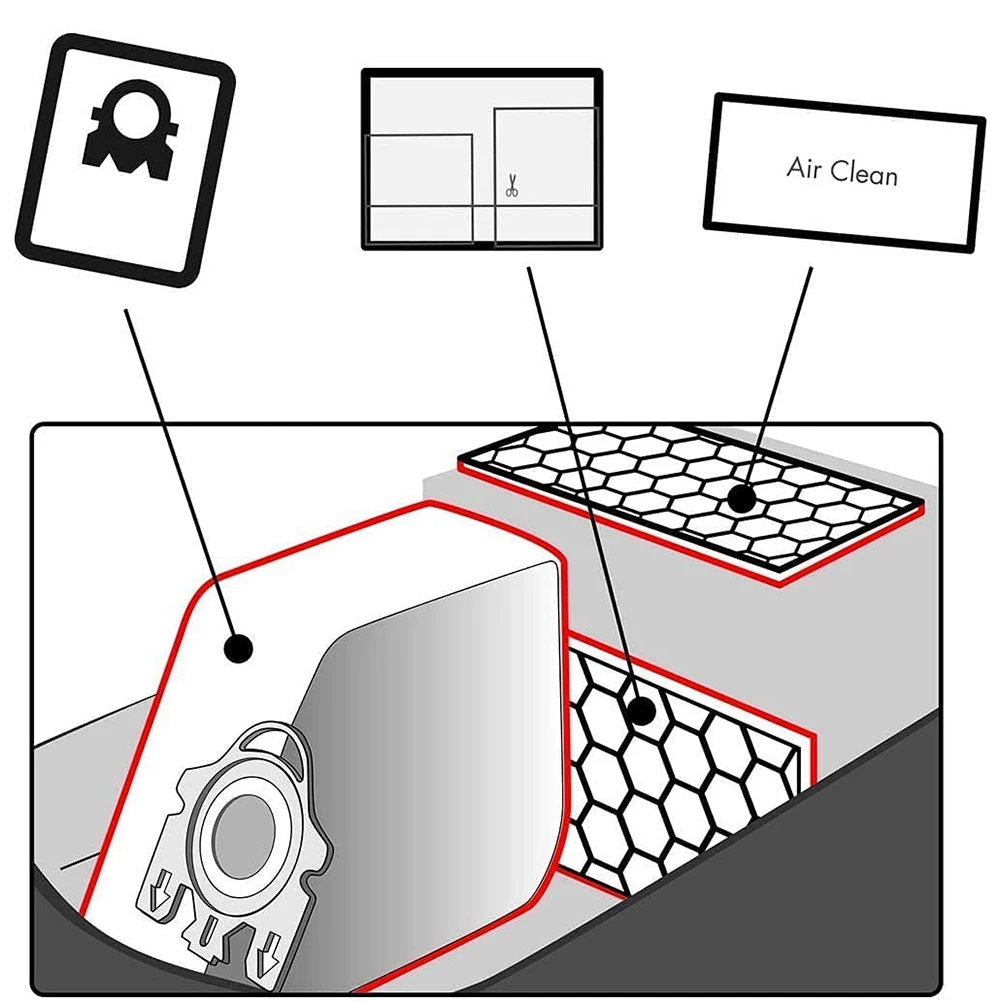 Sacos de pó para foder aspirador GN, C3 completo, Completo C2, Clássico C1, S400, S600, S800, Sacos de vácuo, Hoover sacos