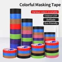 10/50m Color Masking Tape Black Decoration Masking Spray Paint Traceless Student Office Art Painting Sticker 3
