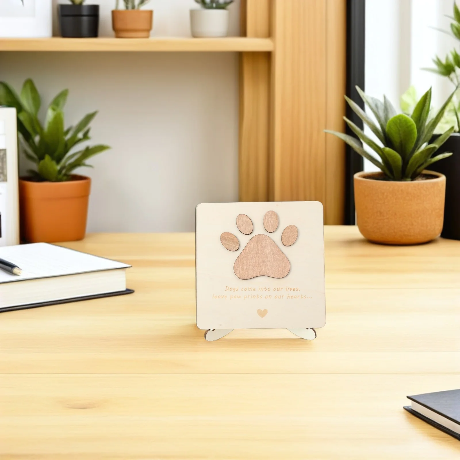 

Wooden Pet Memorial Card Handcrafted Natural Wood Sympathy Gift For Loss Of Dog Remembrance Keepsake Pet Loss Commemorative Card