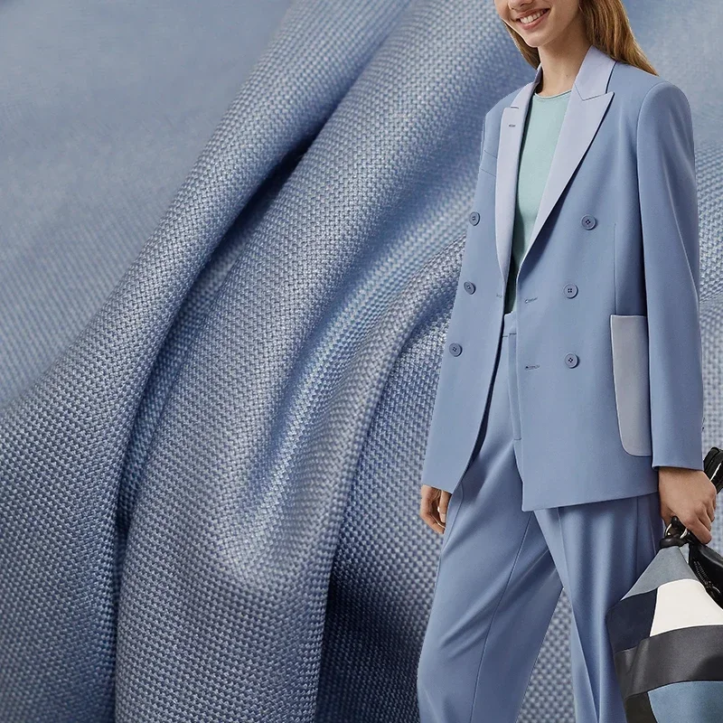 

Redraspberry 155 см небесно-голубая шелковая шерстяная камвольная ткань, материалы высокого качества, женские костюмы, брюки, ткань «сделай сам», портной, бесплатная доставка